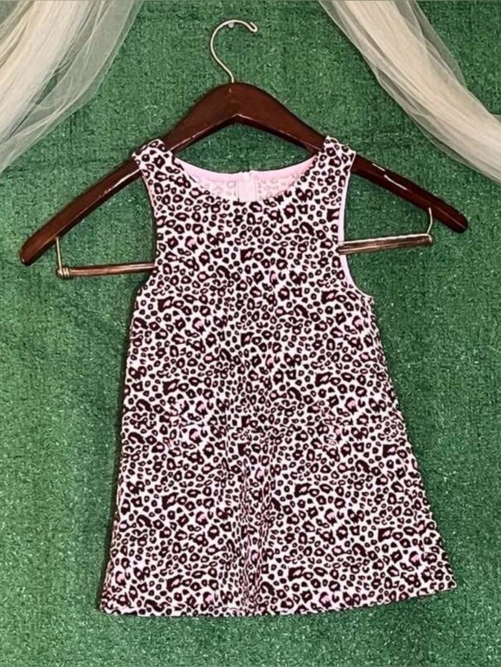 Bonnie Jean Pink Leopard Print Sleeveless Dress Size 2T